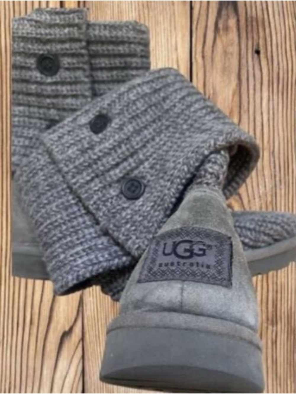 UGG Grey Grey Classic Cardi Boots